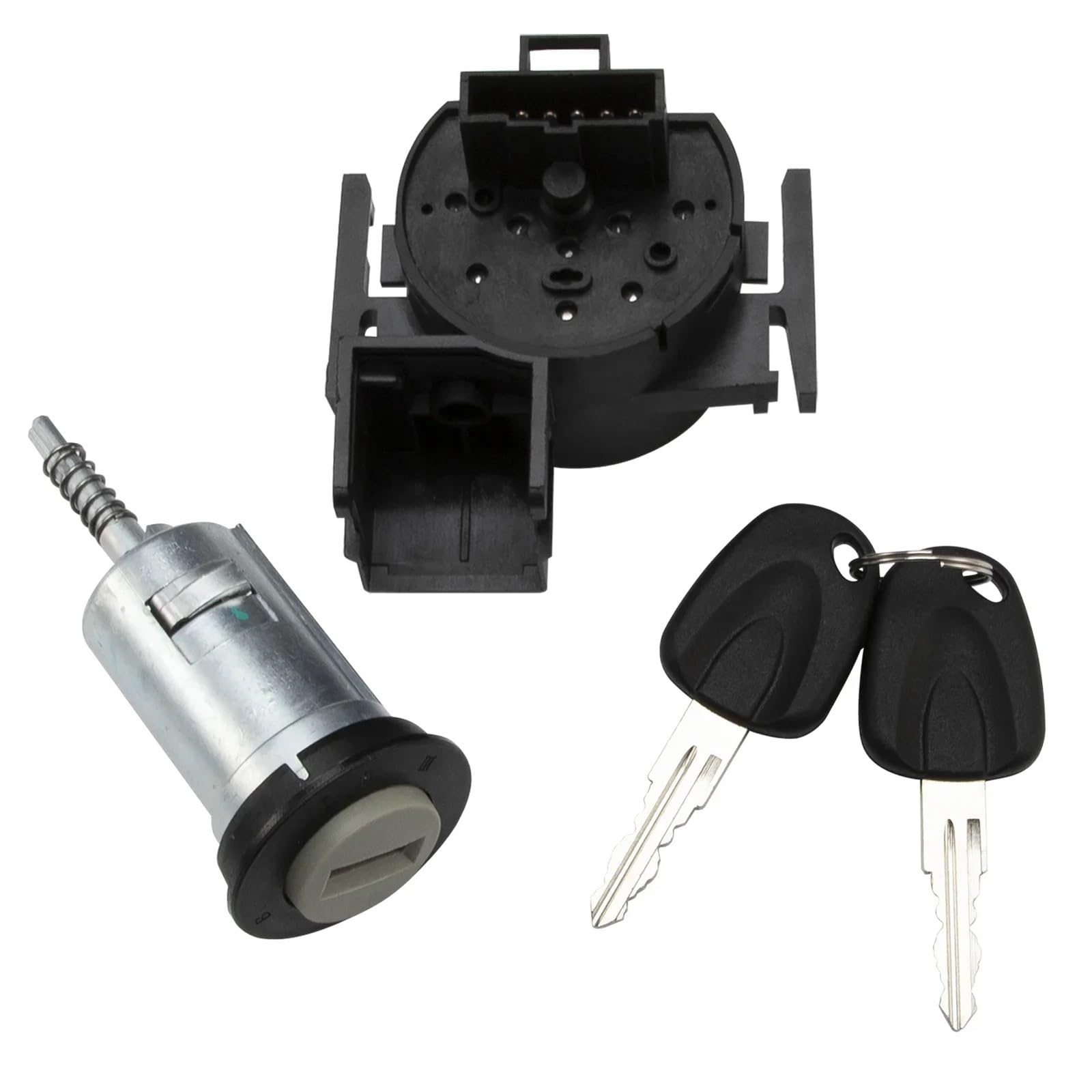 Interruptor de arranque Cilindro de bloqueo del interruptor encendido con 2 llaves 9115863, compatible Vauxhall, Corsa C, Combo, Meriva A, Tigra B