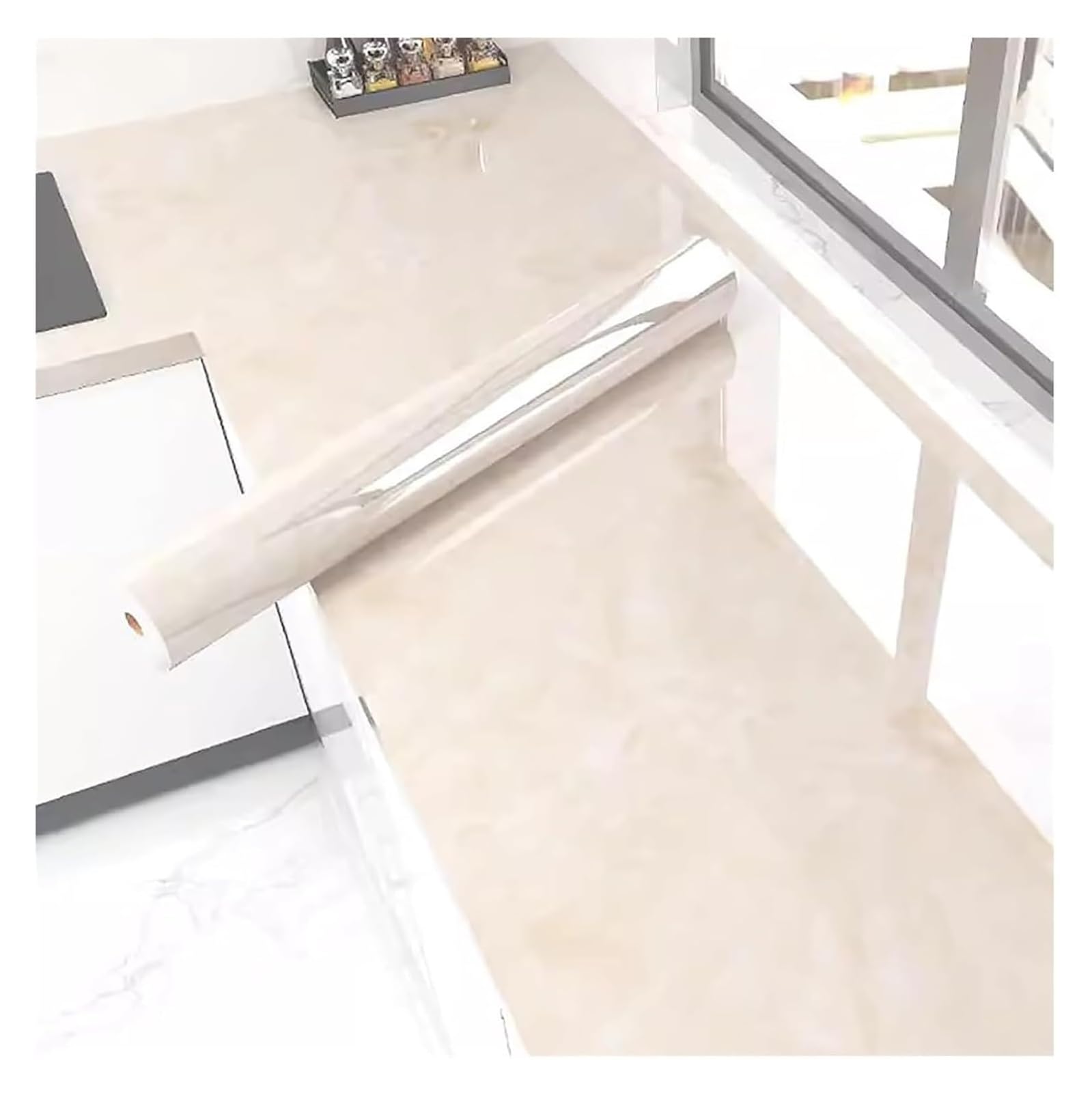 Cvhfhjtg Beige Self Adhesive Wallpaper, Marble Peel And Stick Wallpaper Furniture Decals, Removal Countertop Contact Paper(,0.6X10m/23.62X393.7in)