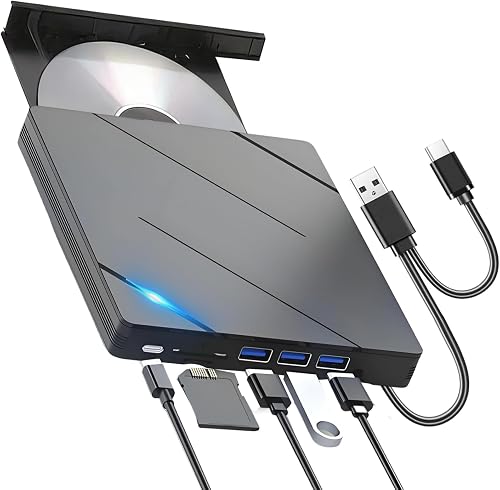 Lecteur CD DVD Externe pour PC USB 3.0 & Type C, Graveur …