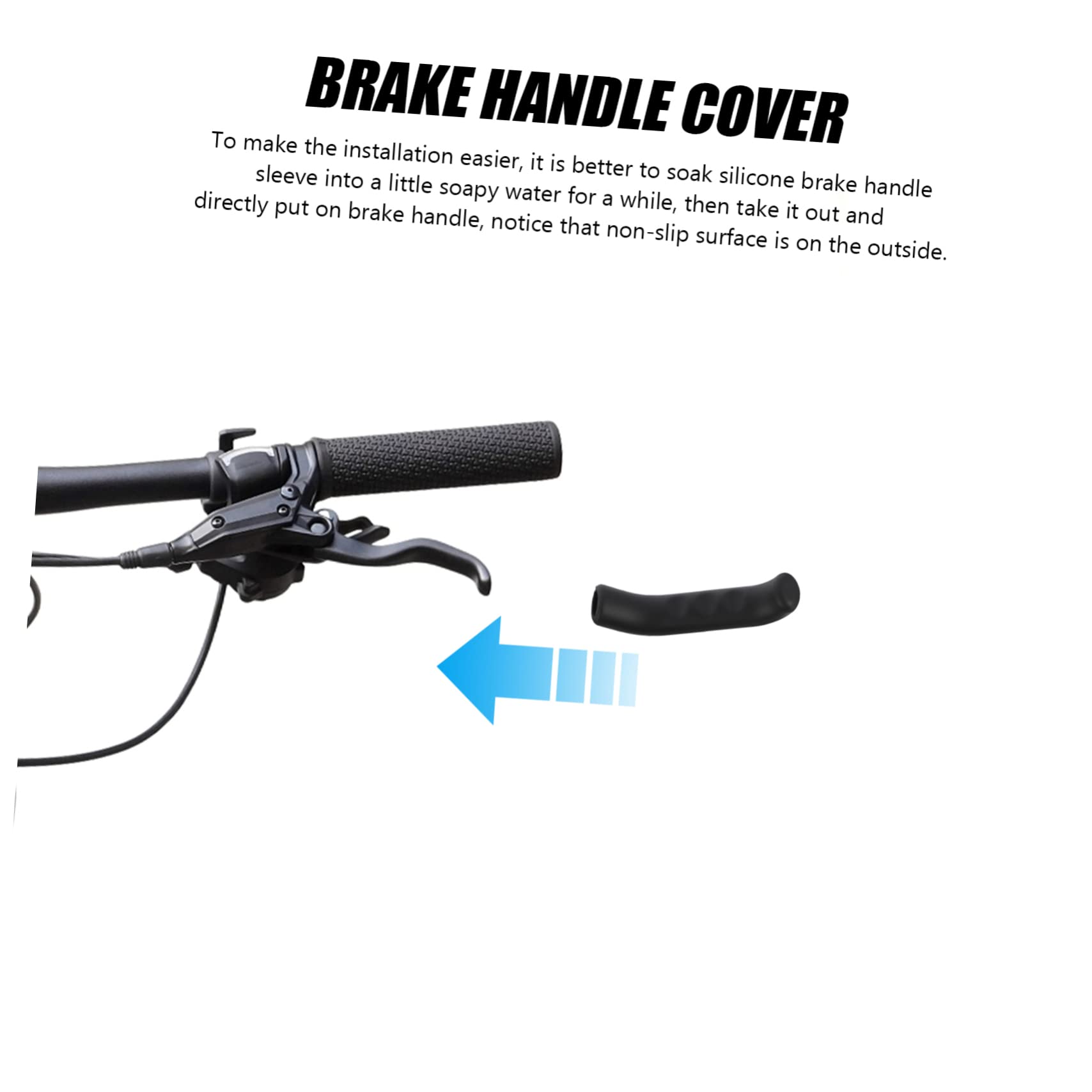TOYANDONA 3 Ensembles Manchon En Silicone Pour Poignée De Frein Guidon Couvercle De Poignée De Frein Capuchon En Silicone Pour De Parties À Vélo Gel De Silice Noir 6 Paires*3