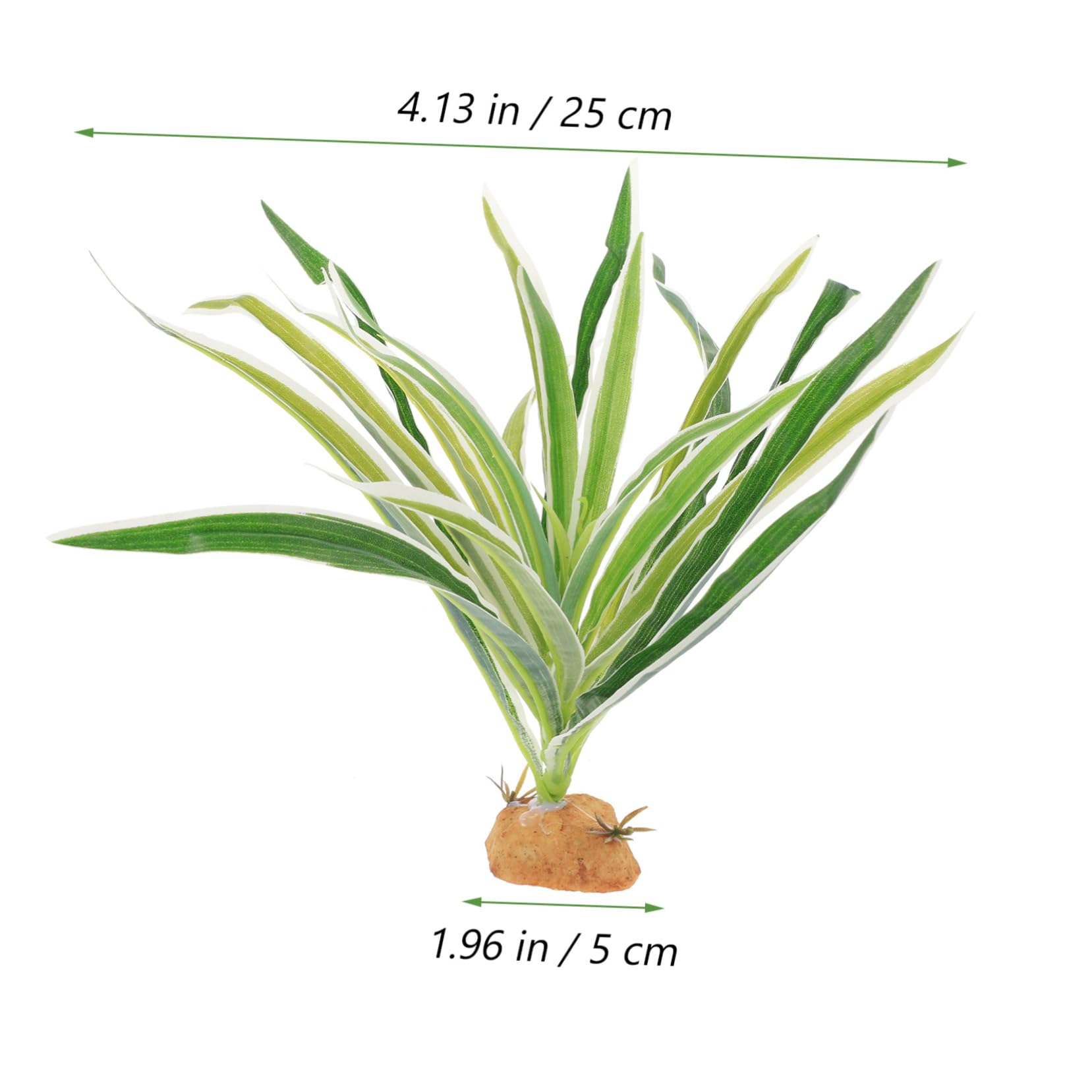 DOITOOL 5 Plantas Artificiales Resistentes Al Agua para Acuario De Reptiles Decoración De Terrario Verde.