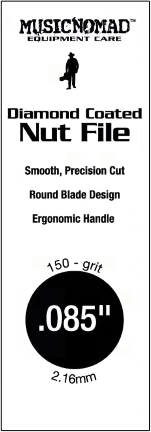 MusicNomad Diamond Coated Bass Guitar Nut Slotting File - .085” (MN663) image 2