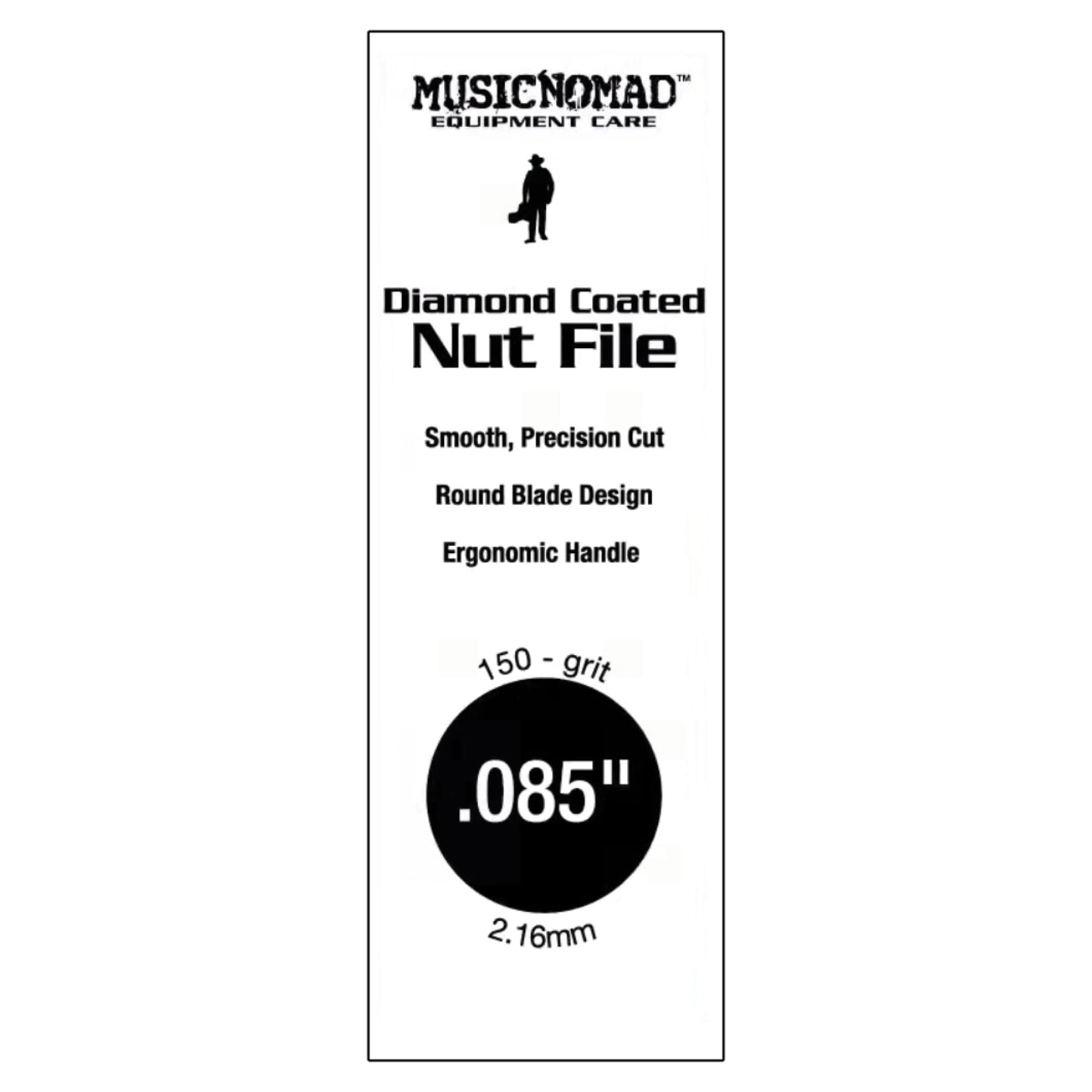 MusicNomad Diamond Nut File - Precision Guitar Slotting -2
