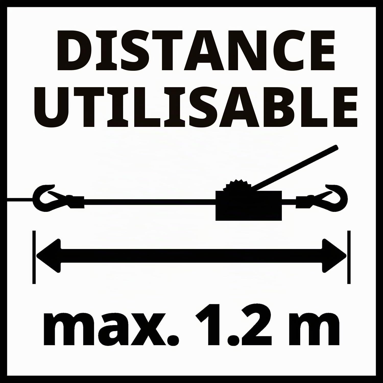 Einhell Palan à levier TC-LW 1000 (capacité de traction maximale avec poulie de 1 000 kg) Livré avec une poulie de mouflage