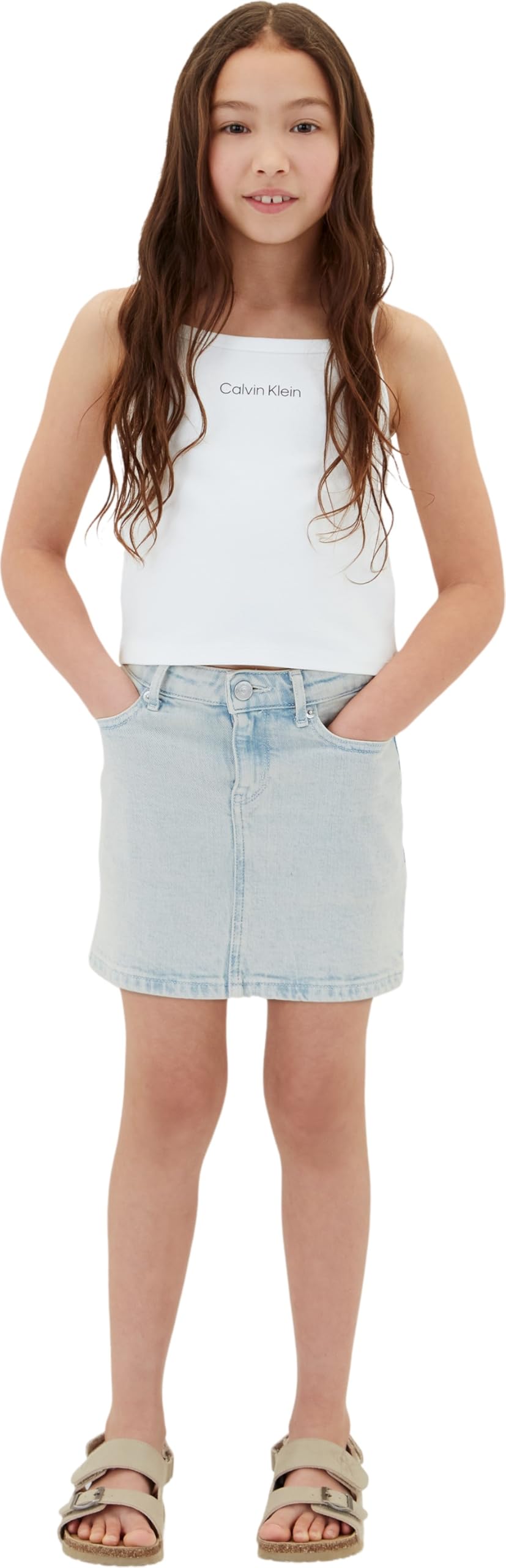 Calvin Klein Punto Strap Top Lvcksjb12g Altri Top Bambine e Ragazze
