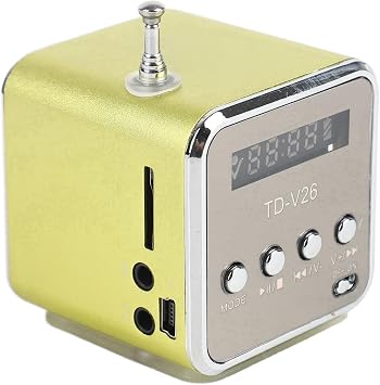 Mini Portable FM Radio Speaker, Digital Stereo MP3 MP4 Music player Support TF Card USB Disk FM