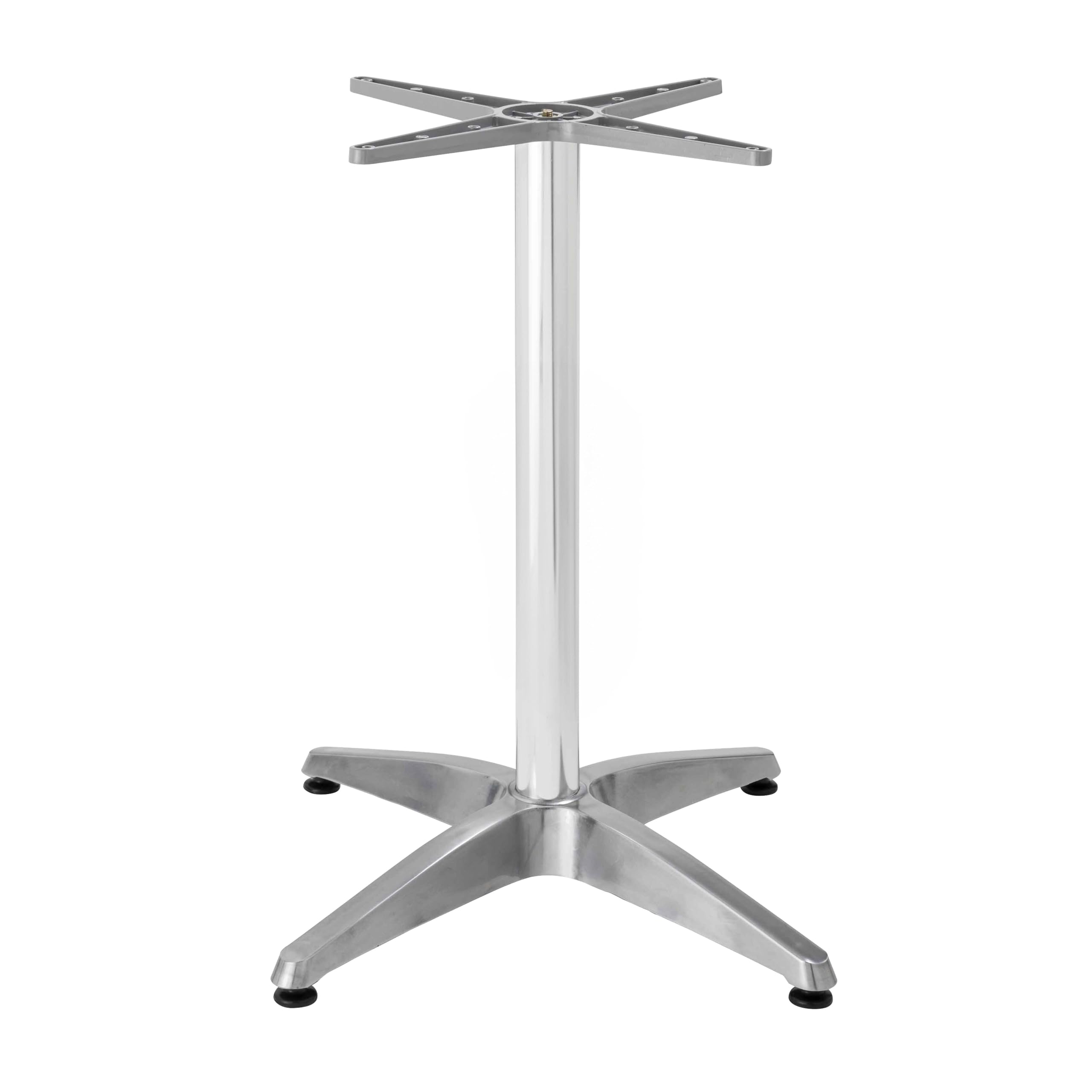 Oviala Pied de Table Ajustable 72/110 cm en Aluminium argenté
