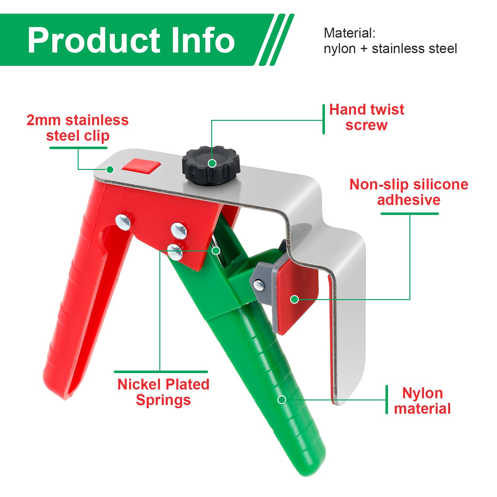 Lot de 2 pinces de fixation réglables pour tiroir - Pinces universelles d'installation d'armoires - Pour une installation facile et rapide du panneau avant de tiroir - Outils multifonctions pour le