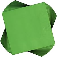 Vista 17 de Servilletas de papel verde esmeralda sólido, 20 piezas, perfectas para cumpleaños, bodas, fiestas y eventos especiales