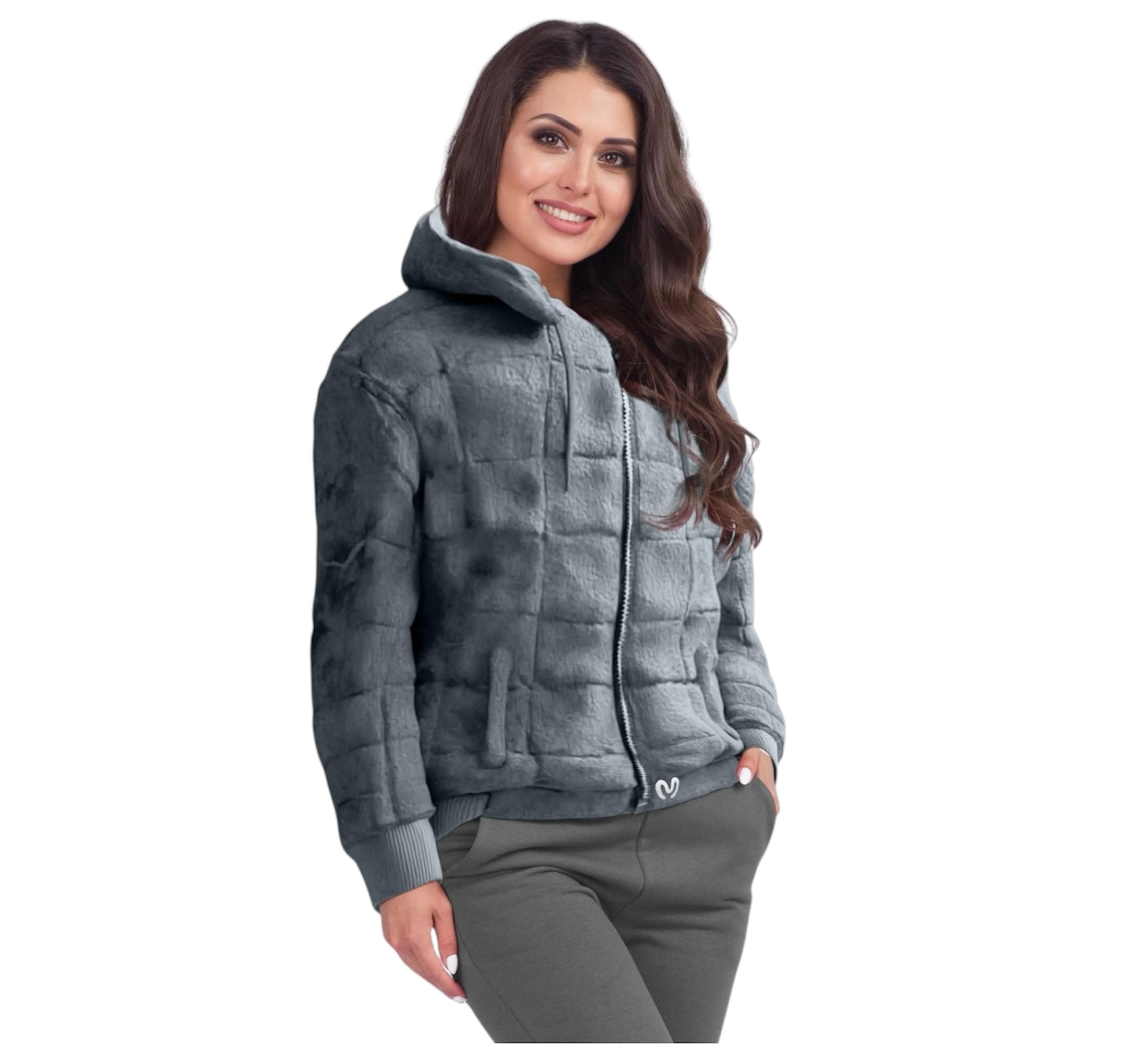 Calmier - 10 lb Weighted Hoodie - Sensory Clothing That Feels Like A Hug - Plush Glass Bead Filled Comfy Hoodie for Adults (Grey, Kids)