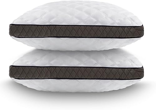 Miniatura 7 de JJDANFILL Almohada de bambú tamaño estándar, almohadas de espuma viscoelástica para dormir, almohada firme de bambú ajustable para espalda,