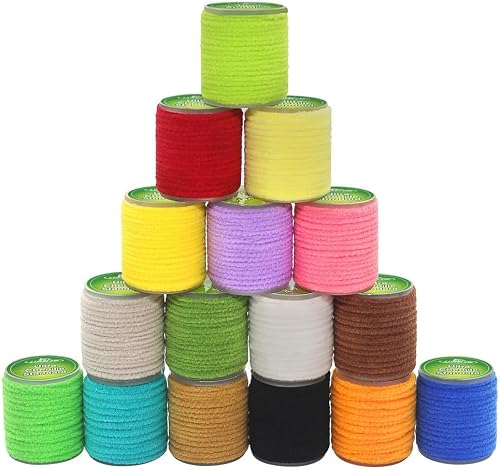 Chenille fly-tying-material, Standard Chenille -16 Color Set