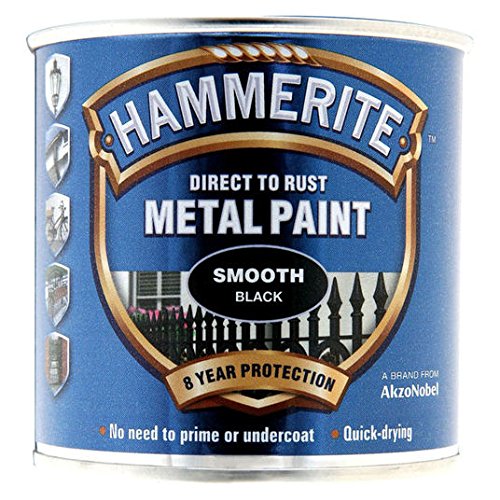 Hammerite Smooth Black Metal Paint 250ml