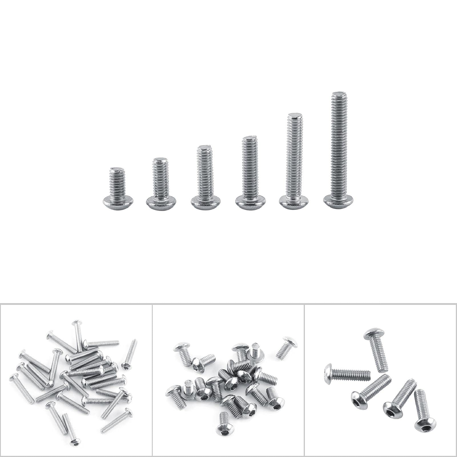 M3 Innensechskantschrauben Set 800 Teile DIN 912 A2 M3 Innensechskantschrauben Set 800 Teile DIN 912 A2