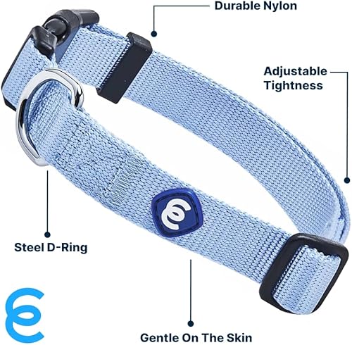 Miniatura 3 de Blueberry Pet Essentials - Collar clásico para perro, 21 colores, color rosado bebé, tamaño M, cuello de 14.5 a 20 pulgadas, collares de nailon para