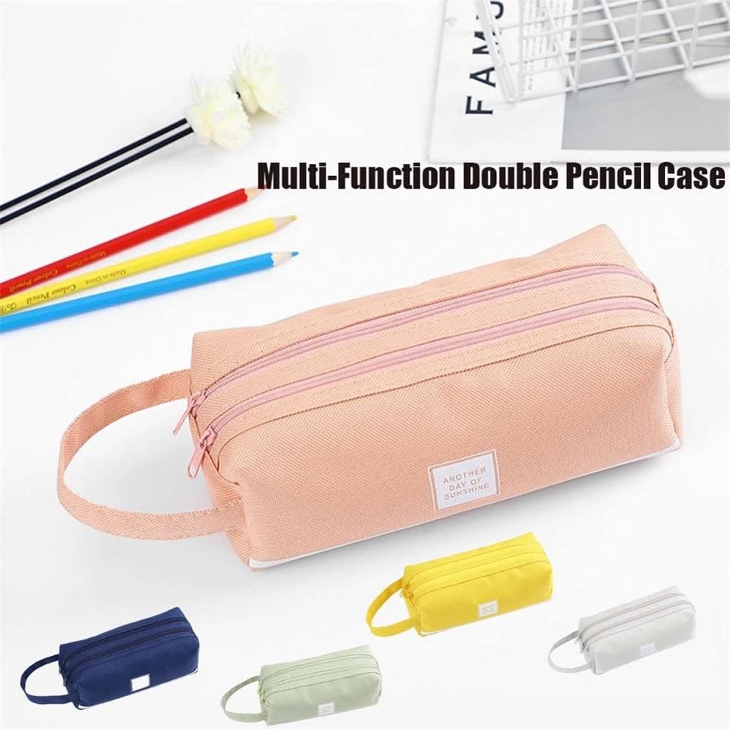 Borsa con Manico di Grande capacità Astuccio Doppio Multifunzione Astuccio portapenne con Cerniera per Materiale Scolastico per Ragazzi e Ragazze