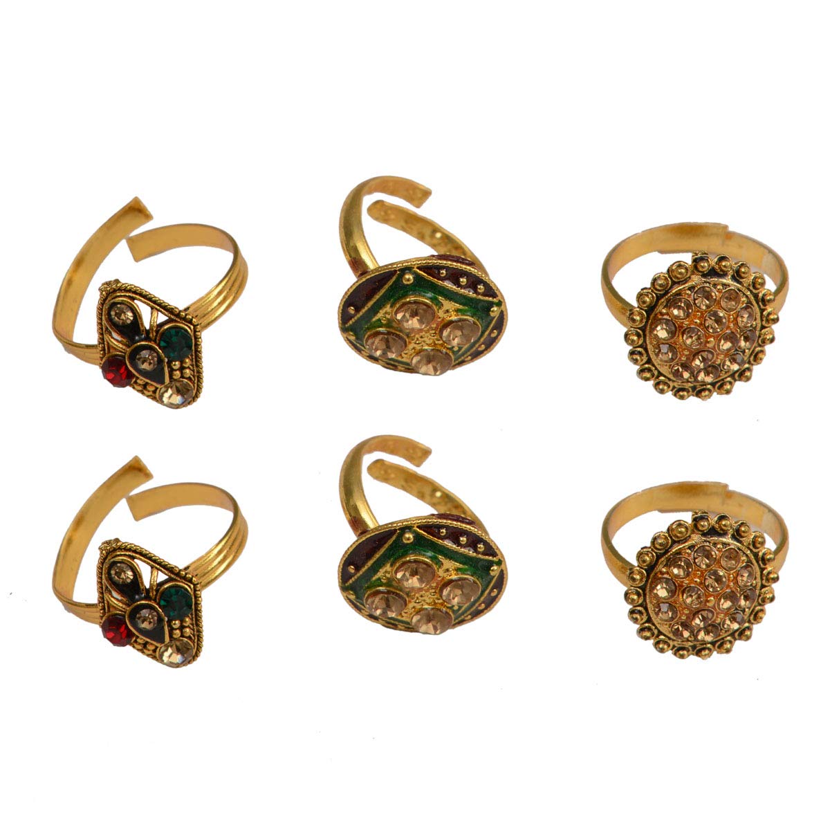 Oxidised Traditional Toe Rings Set of 2