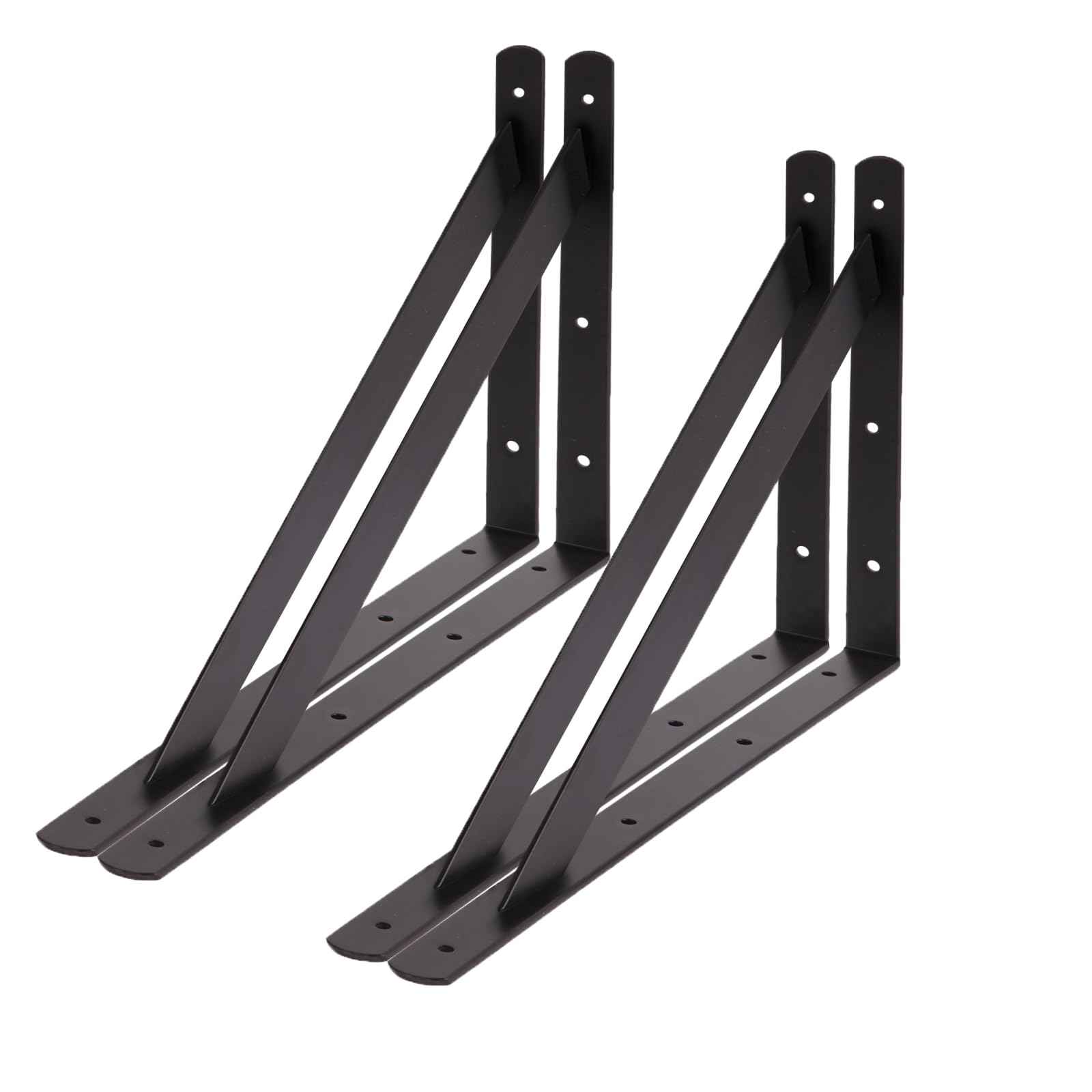 Lot de 4 équerres pour charges lourdes I 375 x 600 mm I Support mural étagère capacité de charge 150 kg I Supports d'étagère | Console murale (4 pièces)