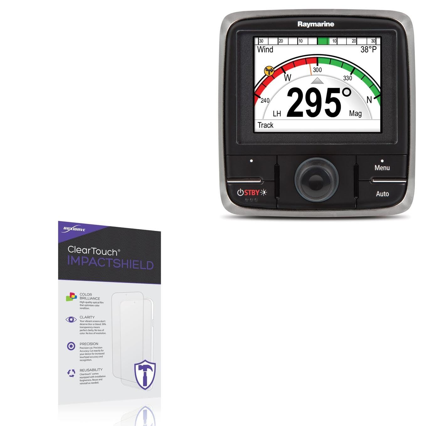 BoxWave Screen Protector Compatible With Raymarine P70 - ClearTouch ImpactShield (2-Pack), Impenetrable Screen Protector Flexible Film