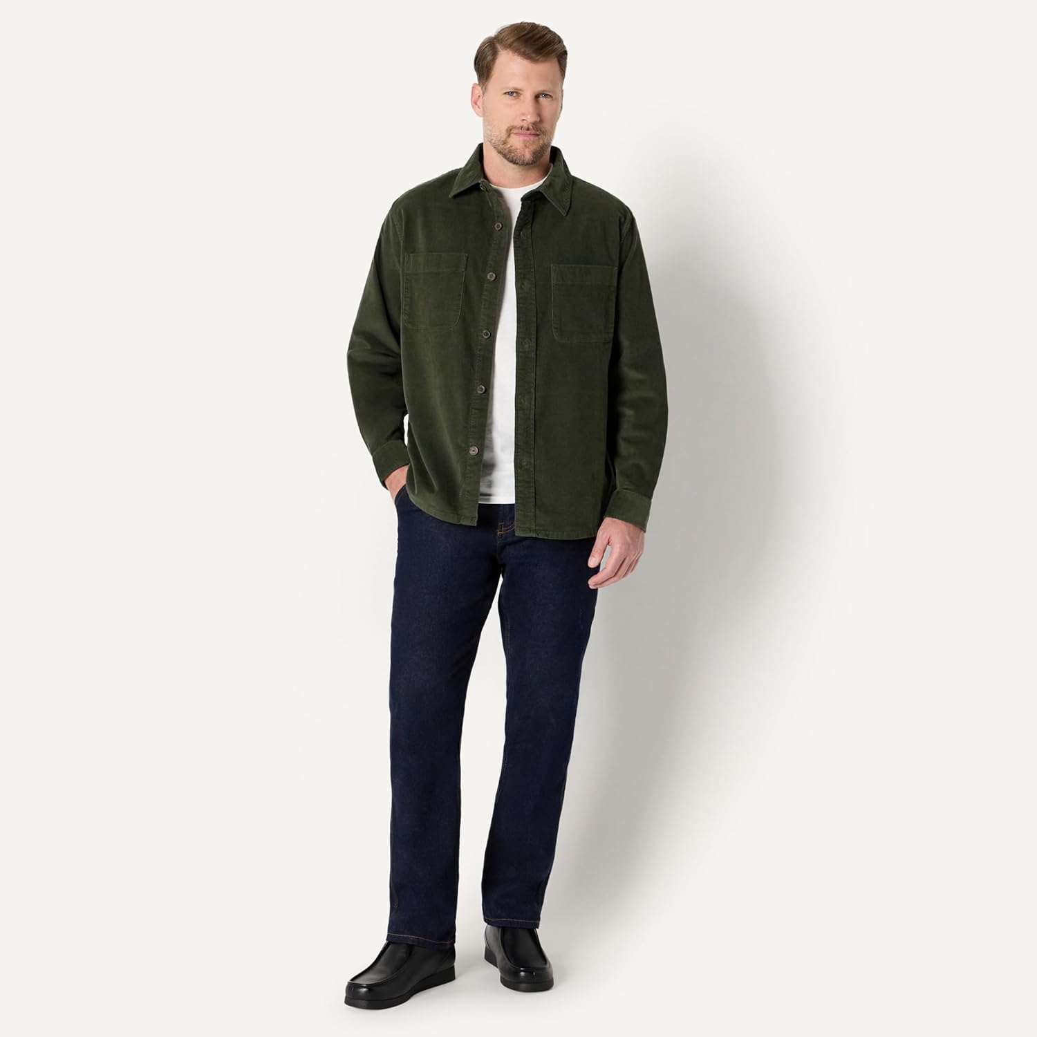 Amazon Essentials Men's Regular Fit Corduroy Overshirt - Image 5