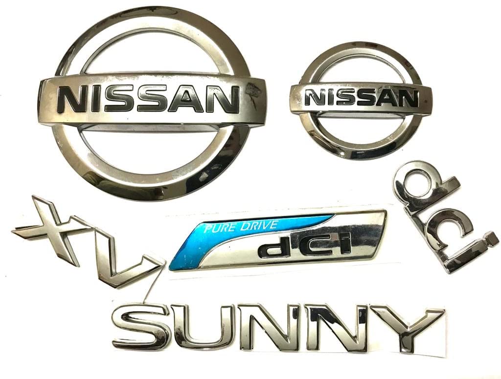 MVKS CAR Badge Emblem Monogram Logo Decal Wrap Sticker 3D Symbol Graphic Kit SU4 Compatible with N-ISSAN S-UNNY