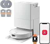 roborock Qrevo Edge 2 Set Robot Aspirateur Laveur, 25 000 Pa, Lavage des Serpillières à l'eau Chaude à 80°C, Évite 280+ Obstacles, Système Anti-enchevêtrement, 7,98cm Mince,Technologie FlexiArm, Blanc - 1