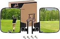 Vista 8 de Espejos laterales de carrito de golf para Club Car EZ-GO Yamaha y otros espejos retrovisores laterales de gran angular plegable ajustable de 180°