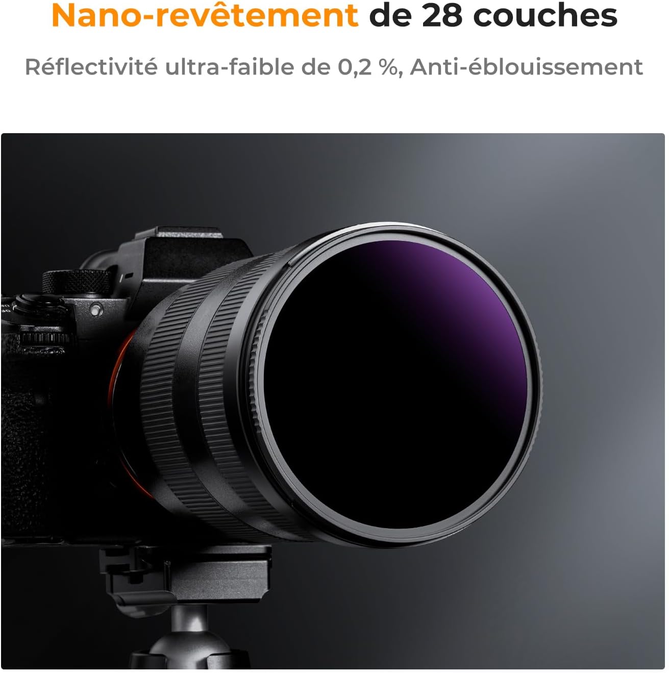 K&F CONCEPT 55mm ND1000000(20 Stops) ND Lens Filter Neutral Density Camera Lens Filter with 28 Multi-Layer Coatings (Nano X Series)