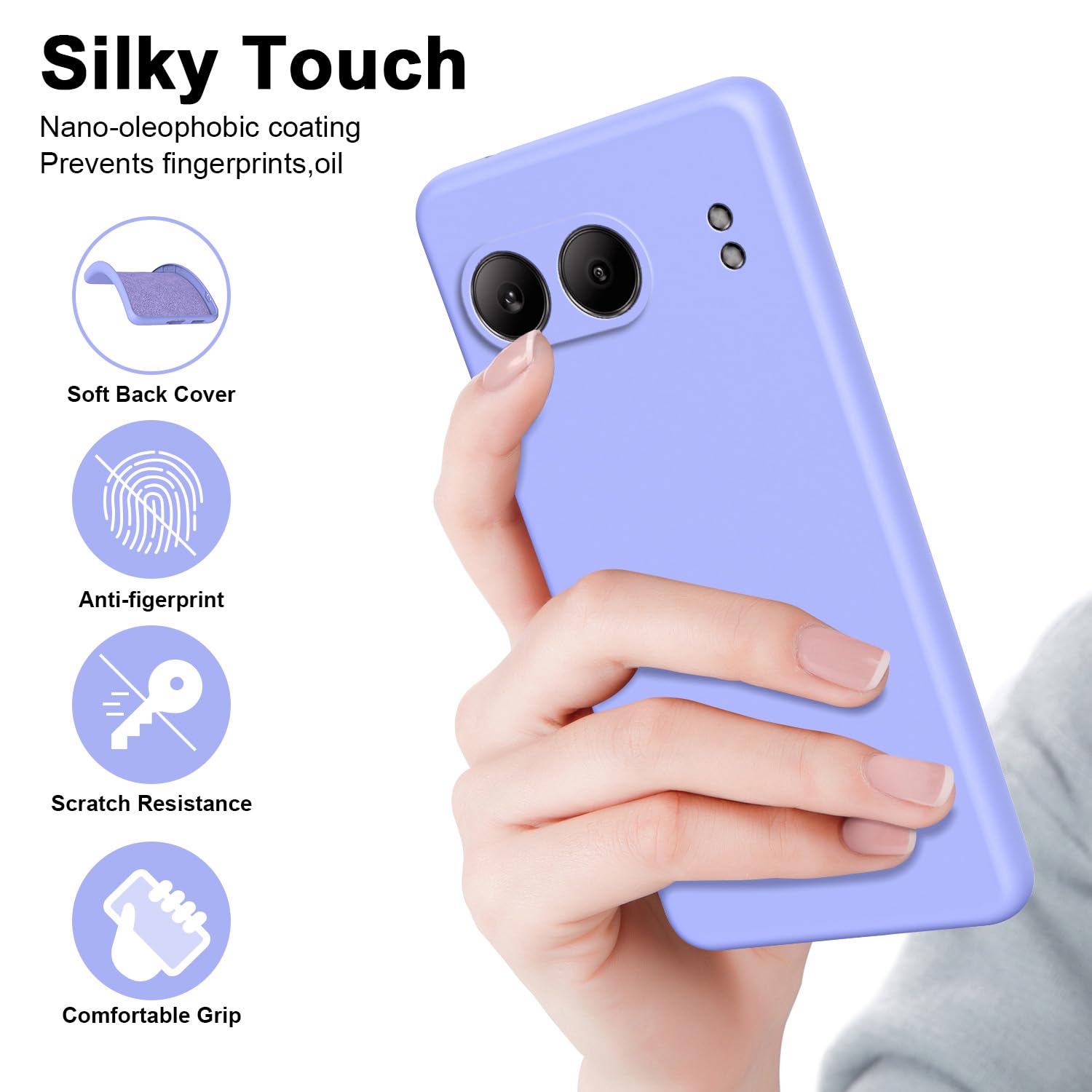 XINYEXIN Liquid Silicone Case for OnePlus Nord 4 5G with Microfiber Lining Flexible Ultra Slim Fit Thin Back Cover Shockproof Protective Phone Case - Image 4