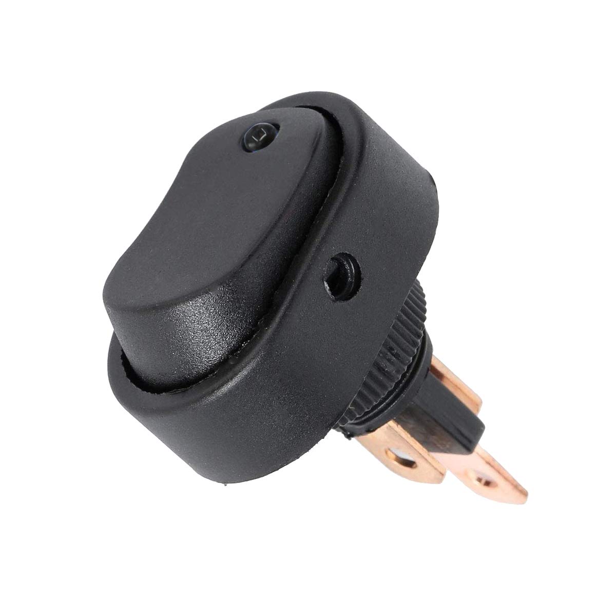 12V 30A Toggle Switch 3P Rocker SPST LED Light On/Off Switch for Car Boat Marine Auto Motorcycle, Pack of 5 (Blue)
