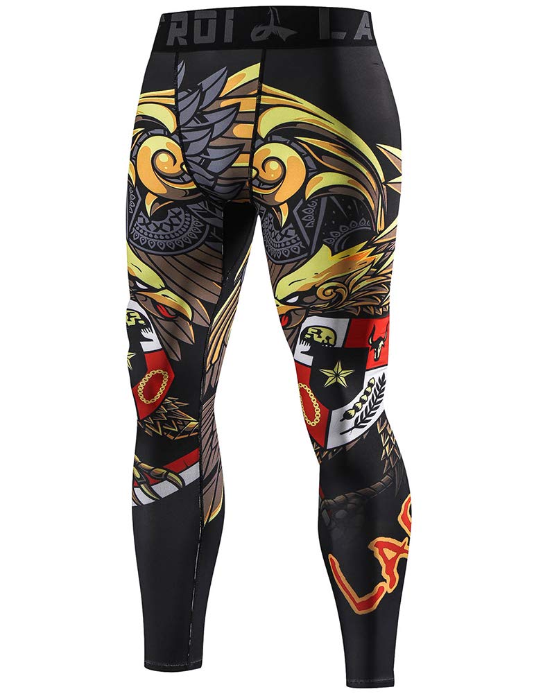 LAFROI Herren Schnelltrocknende Kompressions-Leggings-YSK08