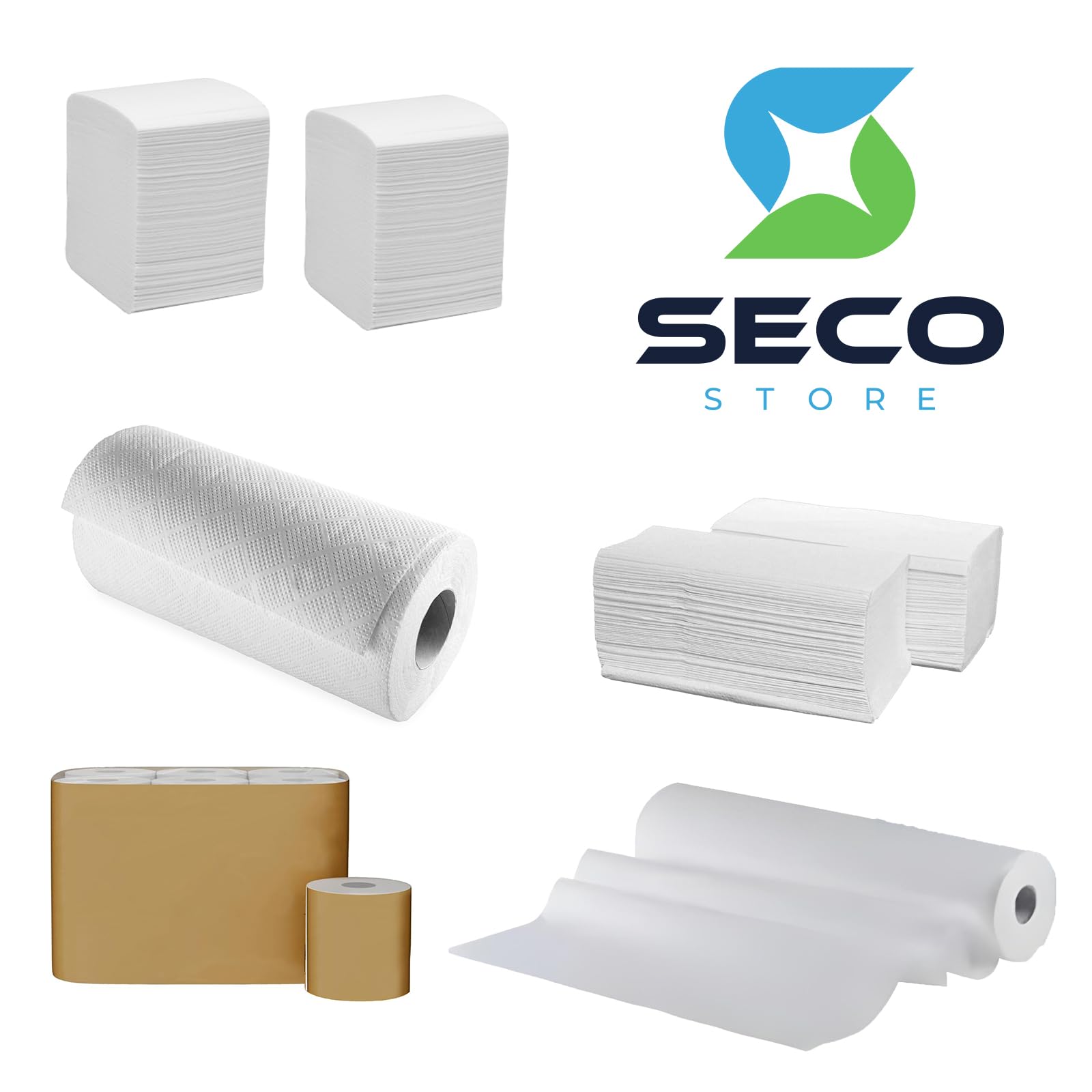 SECOSTORE Lenzuolino Medico per Lettino, 6 Rotoli in Pura Cellulosa 2 Veli Monouso, Estetista, Medicale, Fisioterapia, SPA | H60 70 mt
