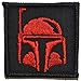 Boba Fett Helmet Bounty Hunter 2x2 Military Patch / Morale Patch - Multiple Colors (Black with Red)