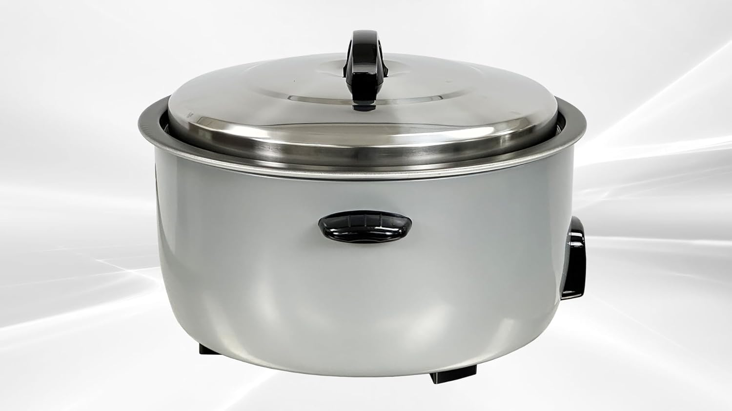 Commercial 55 cup Rice Cooker Warmer Raw Rice, ETL Restaurant, keep warm mode, Nonstick inner Pot White