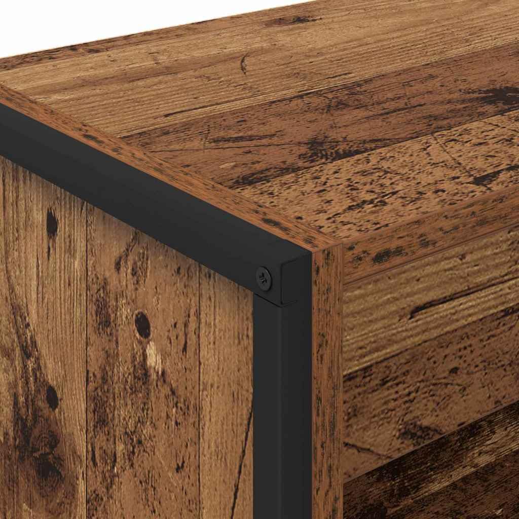 Regał na książki o wyglądzie drewna o wyglądzie drewna, 80 x 30 x 155 cm, regał przemysłowy z drewna ze stalową ramą, otwarty design, do salonu, biura, sypialni