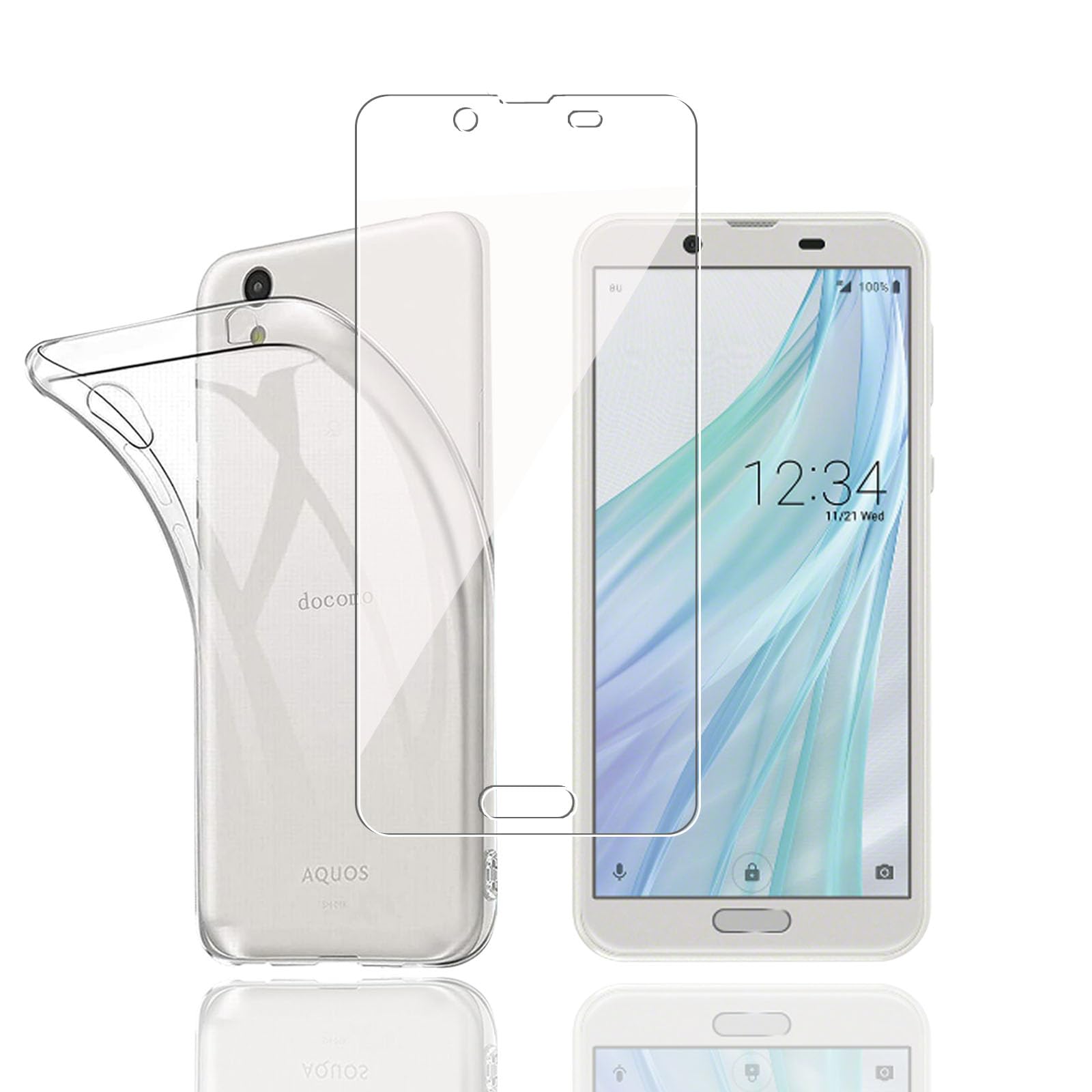 Amazon.co.jp: 対応 AQUOS sense2 SH-01L SHV43 SH-M08 用の ケース +  