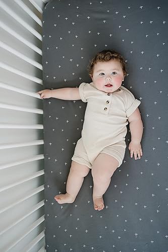 Miniatura 10 de Sábana bajera ajustable para cuna, 100% algodón orgánico, para niños y niñas. Se adapta a colchones estándar para cuna y niños pequeños, suave y