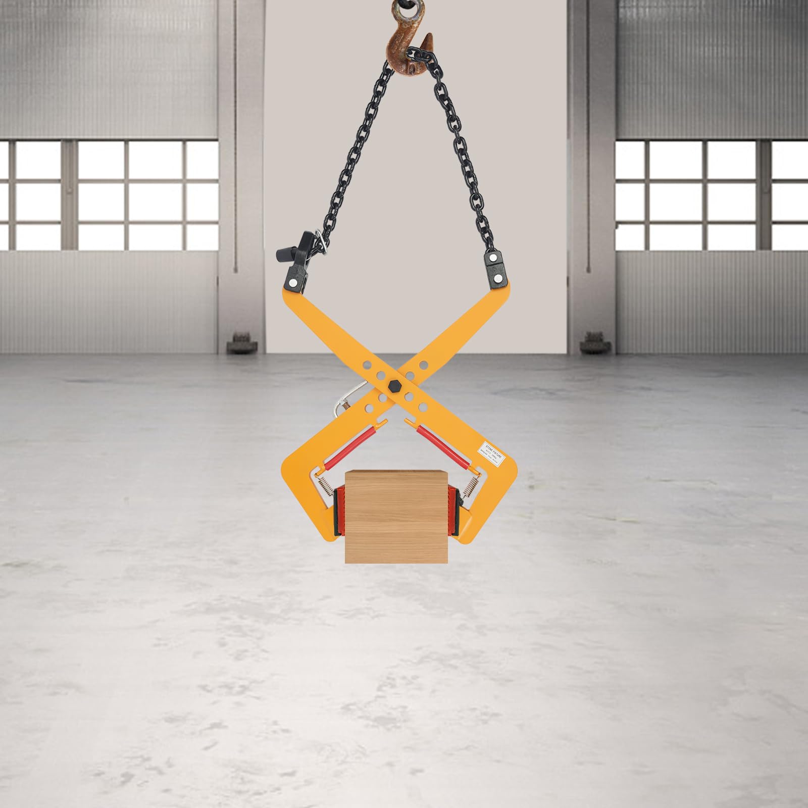 Pinza per cordoli | Morsetto di sollevamento per pietre pesanti | Portata 350 kg | Regolabile 30-51 cm | Per escavatori e gru | Acciaio legato e gomma | Edilizia, scalpellino, fai da te