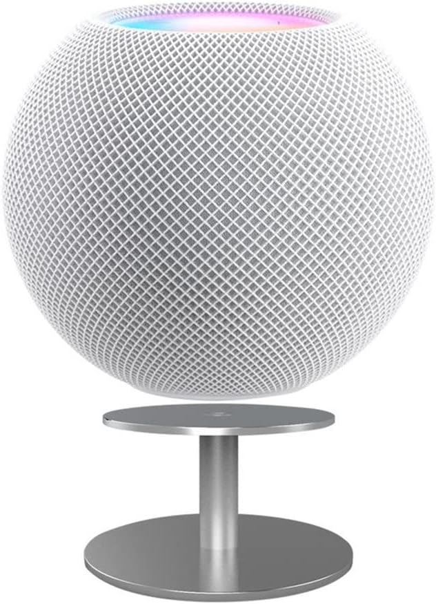 Lightweight Smart Speaker Desk Stand for Mini Aluminum Desktop Holder Base Desktop Bracket with Non-Slip Silicone Pad (Color : Black, Size : One Size) (Black One Size)