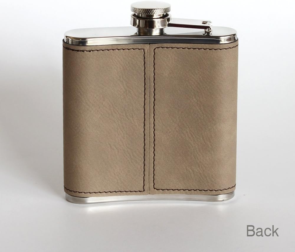 Hоlіdау Dеаlѕ 🛒 Bella Busta-3 Years as a husband and wife-Years,Weeks, Days, Hours, Minutes, Seconds Engraved Light Brown Leatherette Stainless Steel Flask-3 years Anniversary leather gift (6 oz (Light Brown))