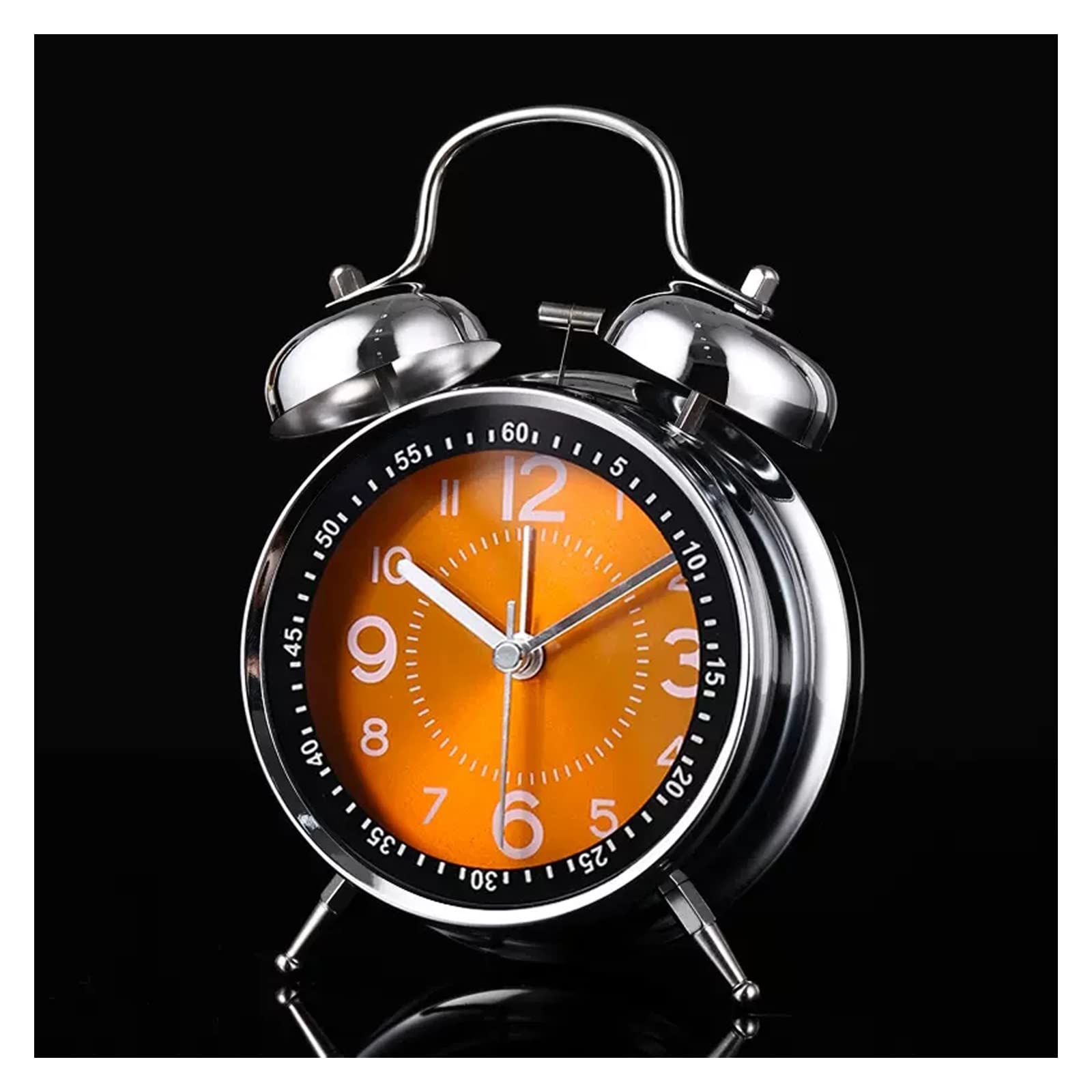 ZZlei2yu-12 Alarm Clock Alarm Clock for Bedroom Bedside Clock(Orange)