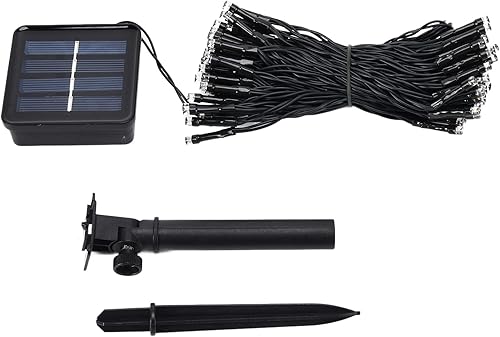 Miniatura 9 de Junlucki Guirnalda de luces solares con energía solar, luces LED multicolor, impermeables, luces de Navidad, luces solares para decoración de