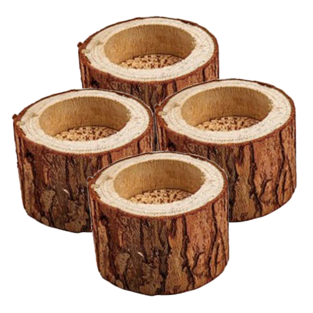 12pièces Porte-Bougies Bois pour Chandelles Thé Décoration De Table Élégante pour Mariages Et Fêtes Centre De Table Rustique Et Romantique