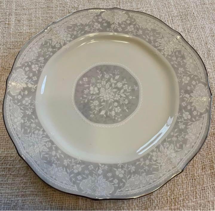 ノリタケ アイボリーチャイナ(レース柄)23㎝プレート 2枚 Noritake