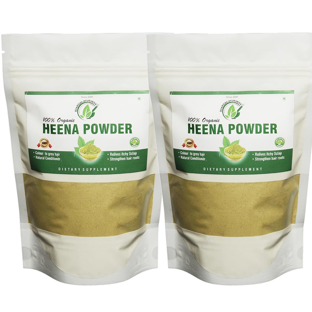 Bhargav Ayurveda I Heena Powder | Color to Grey Hair | Natural Hair Conditioner | Relieves Itchy Scalp | Strengthen Hair Roots |Removes Dandruff | External Use Only | 100 GM (2)-picture-44