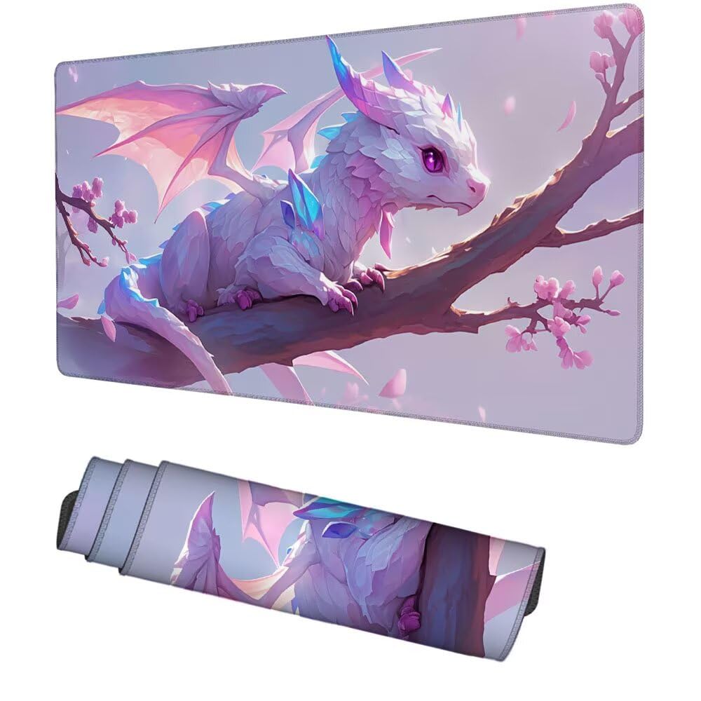 Tappetino Scrivania viola, Tappetino Gaming 1000x500x3mm Mouse Pad Animali Tappeto Mouse, Accessori Gaming, Ufficio Accessori, Migliora la Precisione e la Velocità, per Ufficio e Casa f-491
