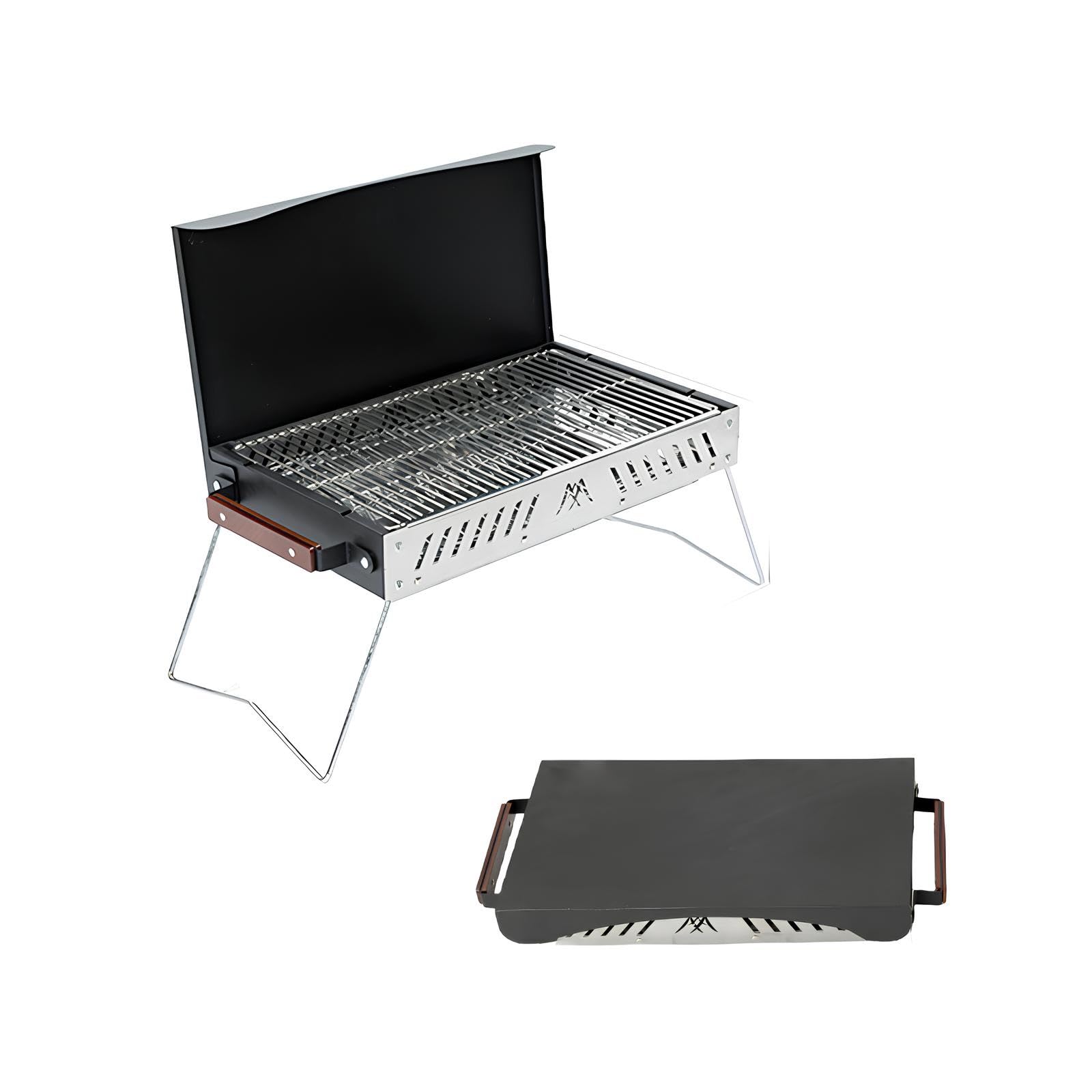 Parrilla portátil plegable para exteriores para un fácil transporte, ideal para jardines, terrazas y camping, barbacoa para cocinar al aire libre