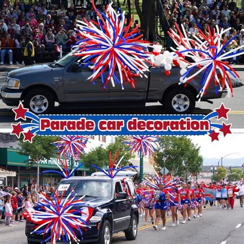 Image of 200 Pcs 4th of July Party Decoration 260Q Long Latex Balloons 250th Anniversary USA Patriotic DIY Decoration Red Blue White Balloons for American Patriotic Party Supplies (4th of July)