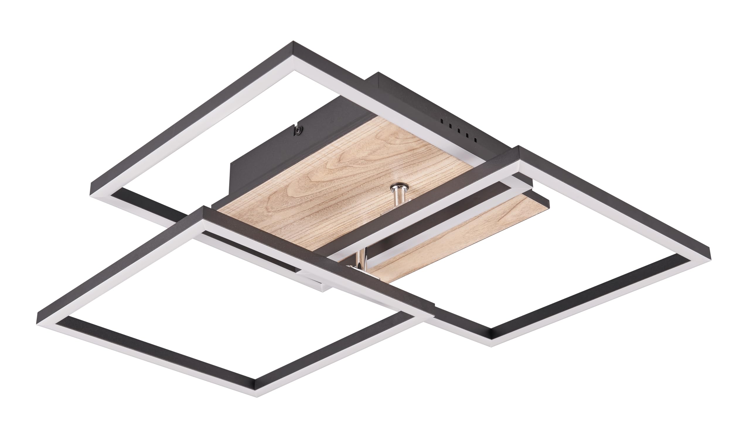 Reality Leuchten Mobile Led Ceiling Lamp 3-Bulb Remote Control Wood
