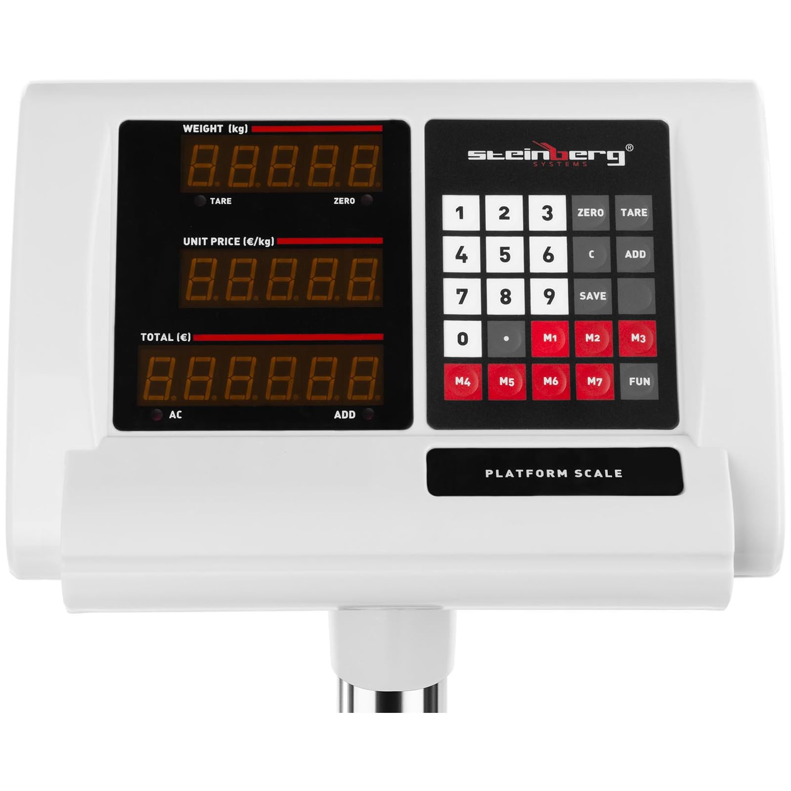 Steinberg Balance Plateforme Professionnelle Industrielle Pèse-Colis SBS-PF-60/10A (60 kg, Précision ±10 g, Autonomie 10 H, 40x30 Cm, LED)